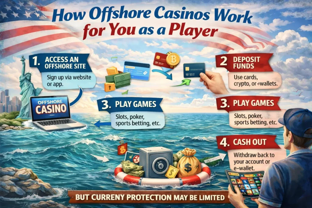 offshore online casino how to infographic